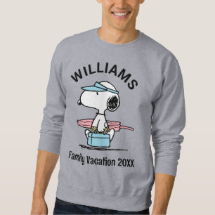 Peanuts   Snoopy Beach Walk Family Vacation Sweatshirt