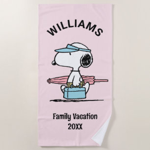 Peanuts   Snoopy Beach Walk Family Vacation Towel