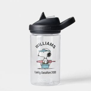 Peanuts Snoopy Beach Walk Family Vacation Water Bottle