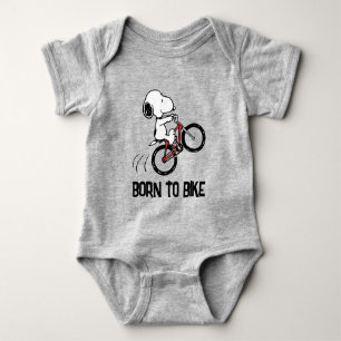 Peanuts Snoopy Bicycle Wheelie Baby Bodysuit