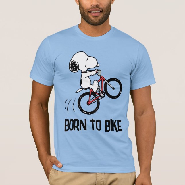 Peanuts | Snoopy Bicycle Wheelie T-Shirt (Front)
