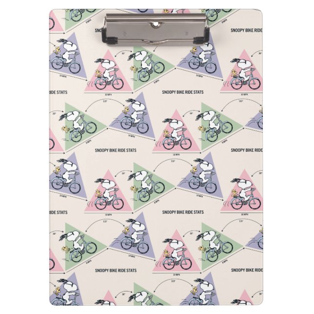 Peanuts | Snoopy Bike Ride Stats Clipboard (Front)