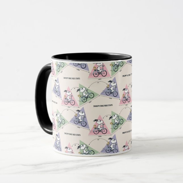 Peanuts | Snoopy Bike Ride Stats Mug (Front Left)