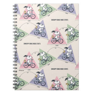Peanuts Snoopy Bike Ride Stats Notebook