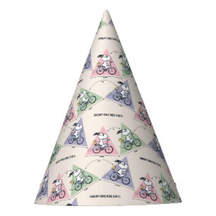 Peanuts   Snoopy Bike Ride Stats Party Hat