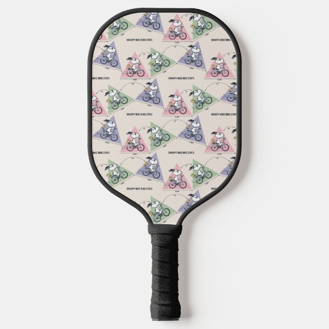 Peanuts | Snoopy Bike Ride Stats Pickleball Paddle (Front)