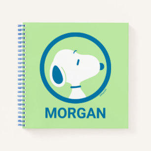 Peanuts   Snoopy Blue Deco Dreams   Add Your Name Notebook