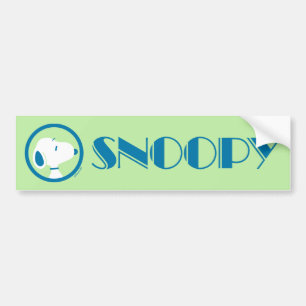 Peanuts   Snoopy Blue Deco Dreams Bumper Sticker