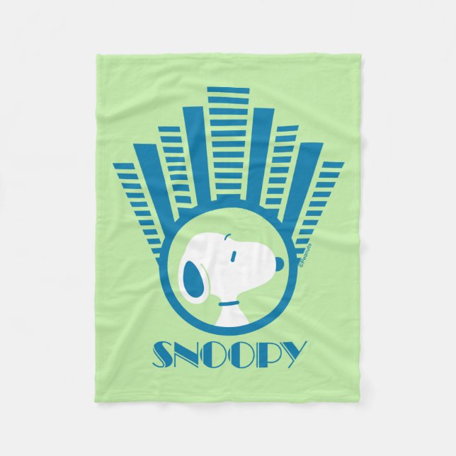 Peanuts | Snoopy Blue Deco Dreams Fleece Blanket (Front)