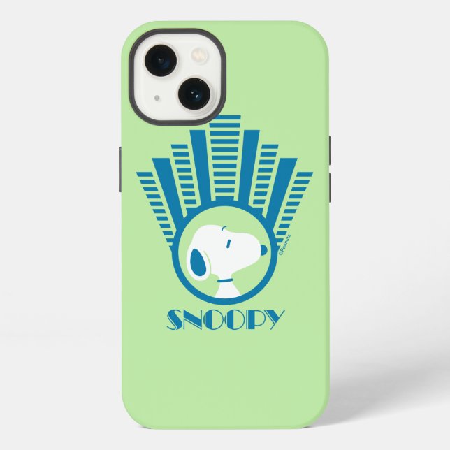 Peanuts | Snoopy Blue Deco Dreams iPhone Case (Back)