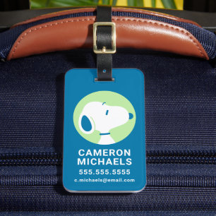 Peanuts   Snoopy Blue Deco Dreams Luggage Tag