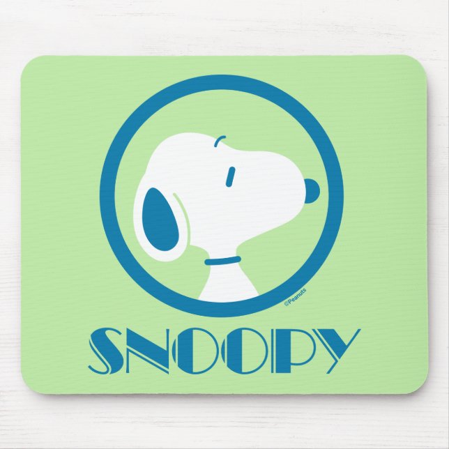 Peanuts | Snoopy Blue Deco Dreams Mouse Pad (Front)