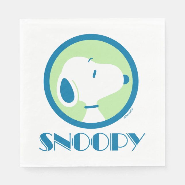 Peanuts | Snoopy Blue Deco Dreams Napkin (Front)