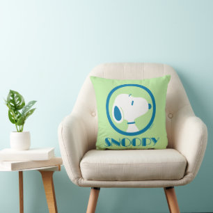Peanuts Snoopy Blue Deco Dreams Throw Pillow