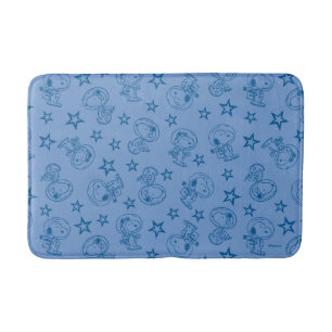 Peanuts   Snoopy Blue Space Astronaut Pattern Bath Mat