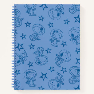 Peanuts   Snoopy Blue Space Astronaut Pattern Notebook