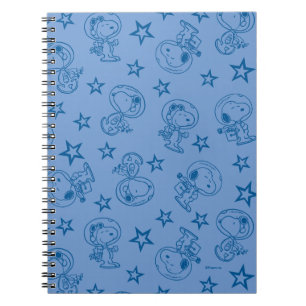 Peanuts   Snoopy Blue Space Astronaut Pattern Notebook