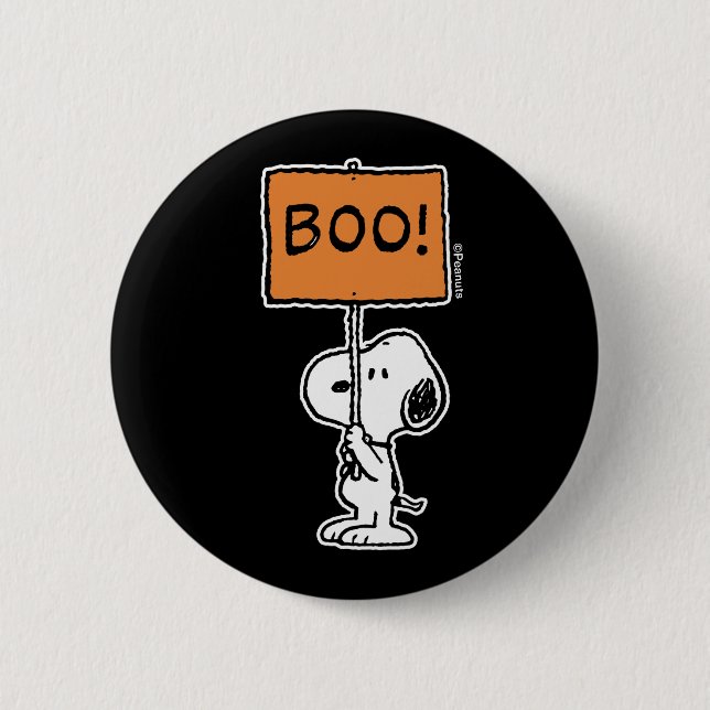 Peanuts | Snoopy Boo! 2 Inch Round Button (Front)