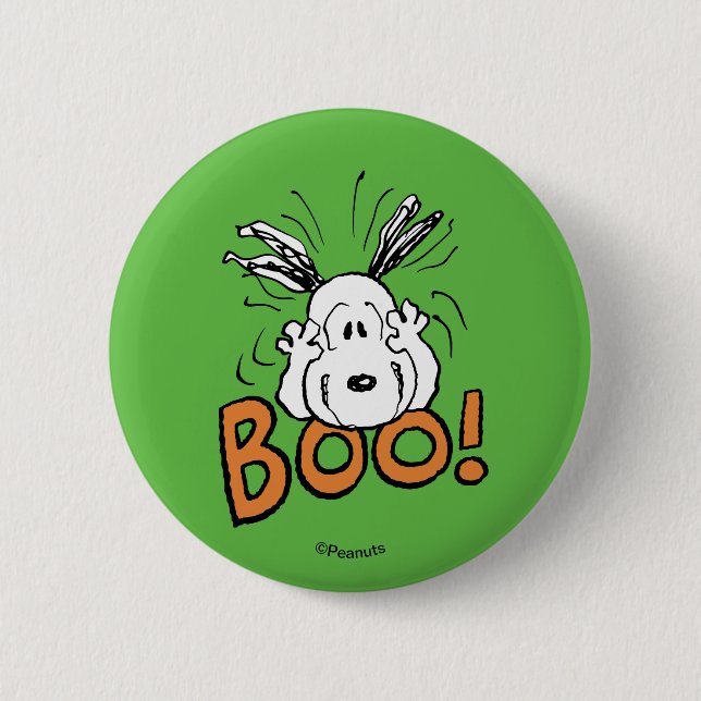 Peanuts | Snoopy Boo 2 Inch Round Button (Front)