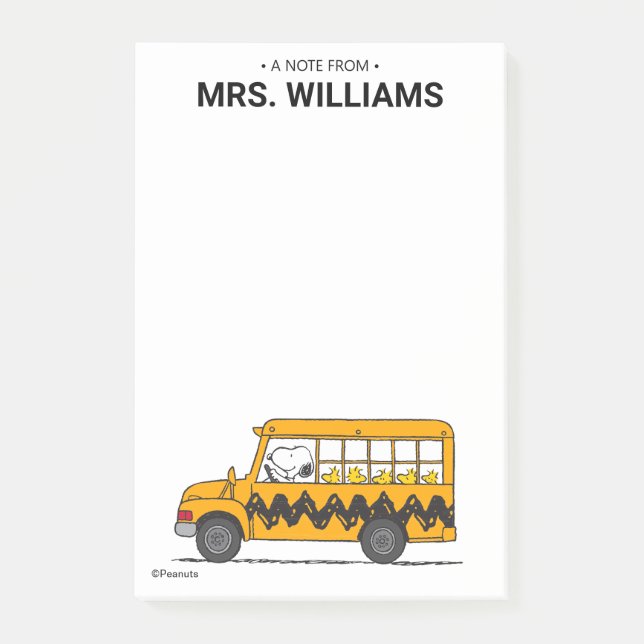 Peanuts | Snoopy Bus Driver Post-it Notes (Front)