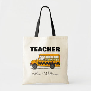 Peanuts   Snoopy Bus Driver Teacher Tote Bag