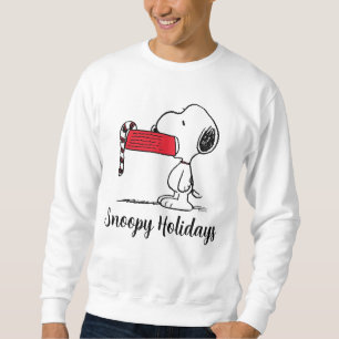 Peanuts Snoopy Candy Cane Food Dish Sweatshirt
