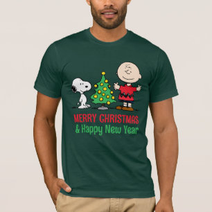 Peanuts   Snoopy & Charlie Brown Christmas Tree T-Shirt