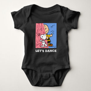 Peanuts   Snoopy & Charlie Brown Half & Half Dance Baby Bodysuit
