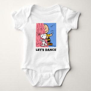 Peanuts   Snoopy & Charlie Brown Half & Half Dance Baby Bodysuit