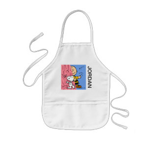 Peanuts Snoopy & Charlie Brown Half & Half Dance Kids Apron
