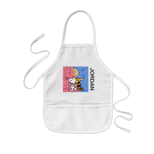 Peanuts | Snoopy & Charlie Brown Half & Half Dance Kids Apron (Front)