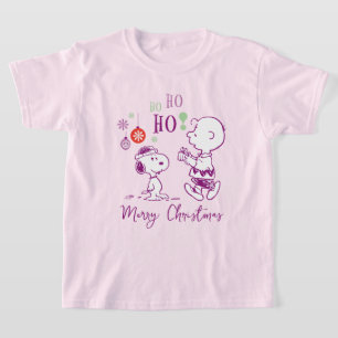 Peanuts Snoopy & Charlie Brown Ho Ho Ho T-Shirt