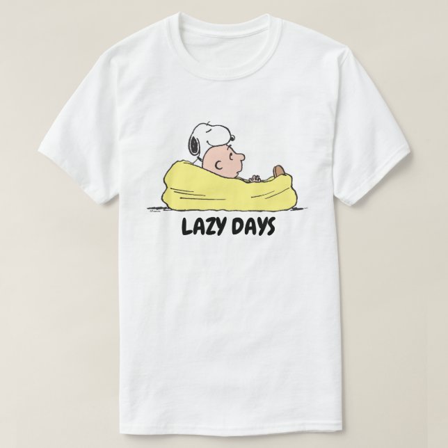 Peanuts | Snoopy & Charlie Brown in Bean Bag Chair T-Shirt (Design Front)