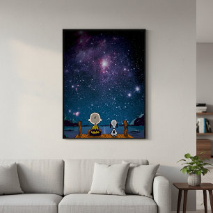 Peanuts   Snoopy & Charlie Brown Star Watching Poster