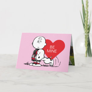 Peanuts Snoopy & Charlie Brown Valentine Holiday Card