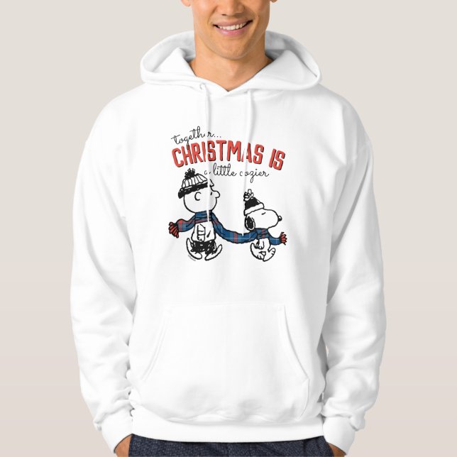 Peanuts | Snoopy & Charlie Brown Winter Scarf Hoodie (Front)