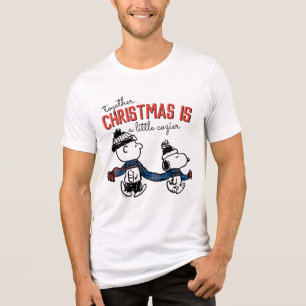 Peanuts   Snoopy & Charlie Brown Winter Scarf Tri-Blend Shirt