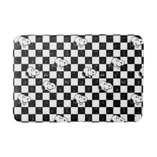 Peanuts   Snoopy Chequered Flag Bath Mat
