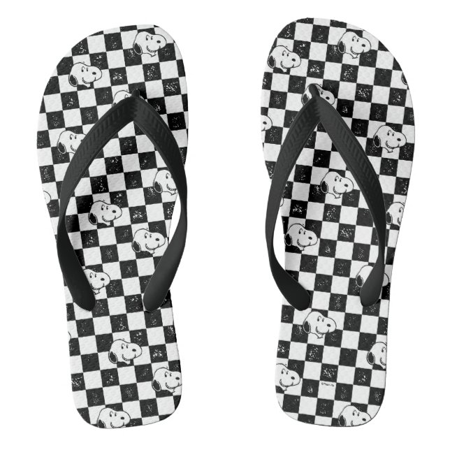 Peanuts | Snoopy Chequered Flag Flip Flops (Footbed)