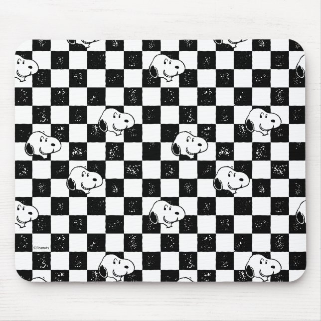 Peanuts | Snoopy Chequered Flag Mouse Pad (Front)
