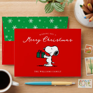 Peanuts   Snoopy Christmas Gift Giver Gift Envelope