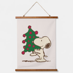 Peanuts   Snoopy Christmas Tree Hanging Tapestry