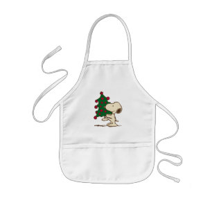 Peanuts Snoopy Christmas Tree Kids Apron
