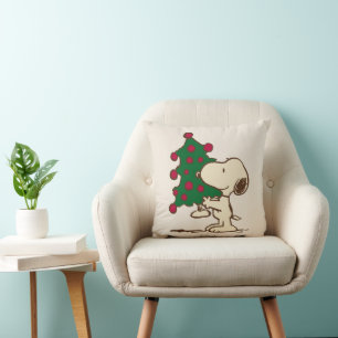 Peanuts   Snoopy Christmas Tree Throw Pillow