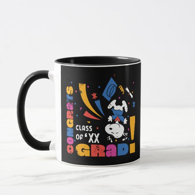 Peanuts Snoopy Congrats Grad Graduation Confetti Mug (Left)