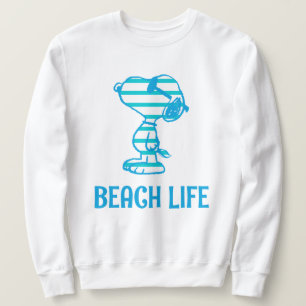 Peanuts   Snoopy Cyan Stripes Sunglasses Sweatshirt