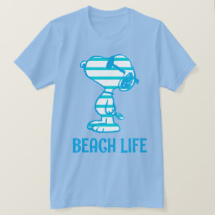 Peanuts Snoopy Cyan Stripes Sunglasses T-Shirt