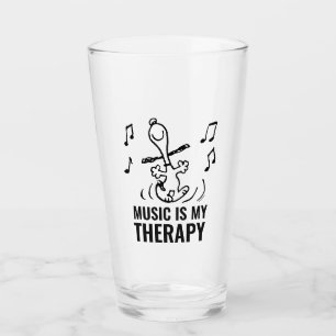 Peanuts   Snoopy Dancing Glass