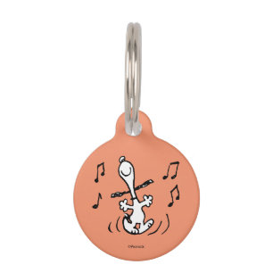 Peanuts Snoopy Dancing Pet Tag