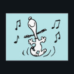 Peanuts | Snoopy Dancing Postcard<br><div class="desc">Share joy and positivity with this delightful postcard featuring Snoopy dancing with happiness. Perfect for sending cheerful notes,  invitations,  or just because,  this design captures the timeless charm and playful spirit of Snoopy from the beloved Peanuts gang.</div>